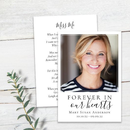 [Download beschikbaar] Foto Begrafenisgebed Kaart