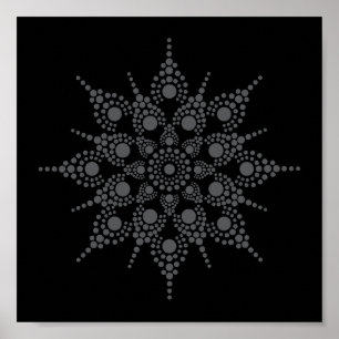 Download Dot Uw eigen Floral Mandala Poster