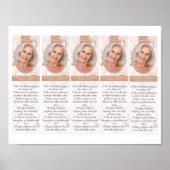 Download Floral 2x7" DIY Funeral Bladwijzer Sjablo Poster (Voorkant)