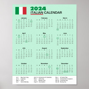 Download Italië Kalender 2024 Scarica Calendario Poster