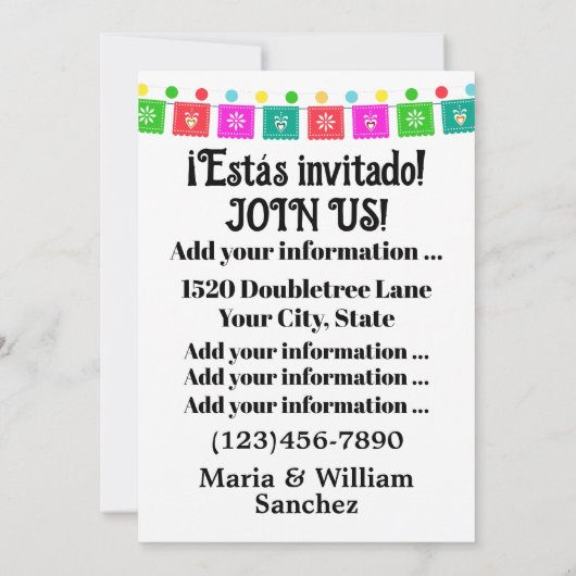 Download keuze Cinco de Mayo Kaart (Achterkant)