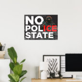 DOWNLOAD No Police State Anti-ICE protest poster (Thuiskantoor)