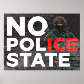DOWNLOAD No Police State Anti-ICE protest poster (Voorkant)