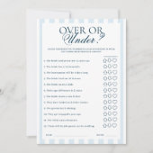 Downloadable Blue Striped Over or Under Card Kaart (Voorkant)