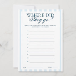 Downloadable Blue Striped Where did they go Card Kaart