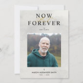 Downloadable Exquisite Gray Shades Elegy Funeral Kaart (Voorkant)