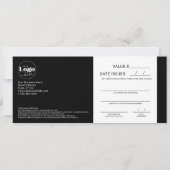 Downloadable Logo Small Business Gift Certificate Kaart (Achterkant)