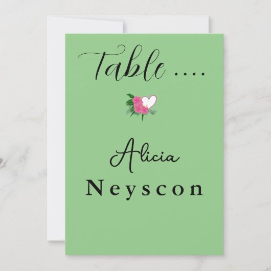 Downloadable Wedding Greenery flowers and a heart Kaart (Voorkant)