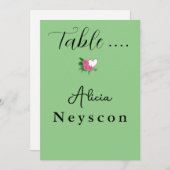 Downloadable Wedding Greenery flowers and a heart Kaart (Voorkant / Achterkant)