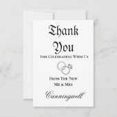 Downloadable Wedding Ring Calligraphy  Bedankkaart (Voorkant)