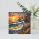 Downloadbaar Afbeelding - Seascape Kaart (Staand voorkant)