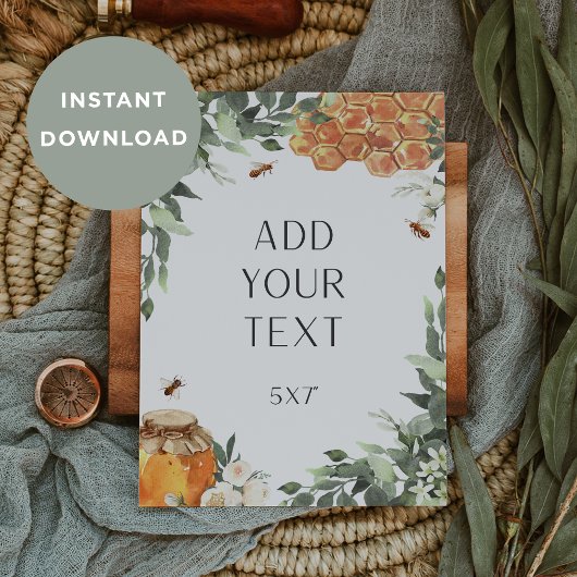 DOWNLOADBAAR Blank Bee Sign of Game Kaart