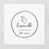 DOWNLOADBAAR Dolce Vita Limoncello Label Sjabloon Kaart (Voorkant)