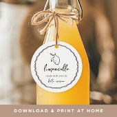 DOWNLOADBAAR Dolce Vita Limoncello Label Sjabloon Kaart