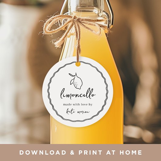 DOWNLOADBAAR Dolce Vita Limoncello Label Sjabloon Kaart