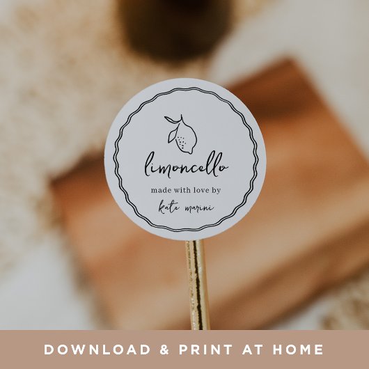 DOWNLOADBAAR Dolce Vita Limoncello Label Sjabloon Kaart