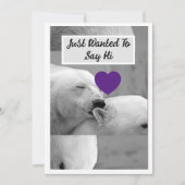 Downloadbaar Een mannetje Polar Beer kussen het oo Kaart (Voorkant)