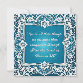 Downloadbaar Elegant Kant Bijbelvers Feestdagenkaart (Voorkant)