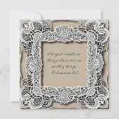 Downloadbaar  Elegant Kant Bijbelvers Feestdagenkaart (Voorkant)