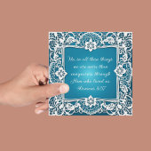 Downloadbaar Elegant Kant Bijbelvers Feestdagenkaart