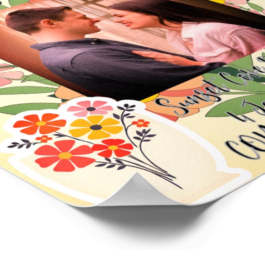 Downloadbaar Elegant Welkom bruiloft Poster (Hoek)