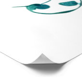 Downloadbaar iriserend tropisch gebladerte poster (Hoek)