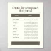 Downloadbaar Logboek voor Symptomen en Opvlamminge Poster (Voorkant)