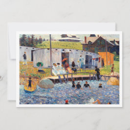 Downloadbaar Mooi beroemd schilderij op het strand Kaart