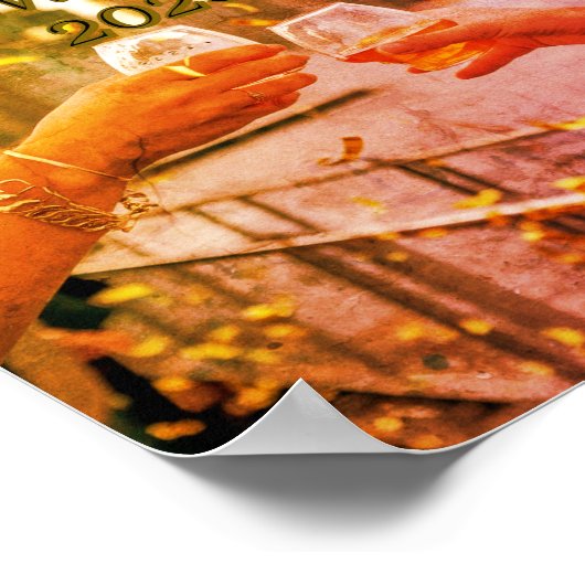 Downloadbaar Nieuwjaar  Glossy Poster (Hoek)