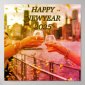 Downloadbaar Nieuwjaar  Glossy Poster (Voorkant)