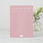 Downloadbaar Roze Bruiloft Feest Gokspel Kaart (Staand voorkant)