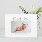 downloadbaar script dank u geboorte aankondiging (Staand voorkant)