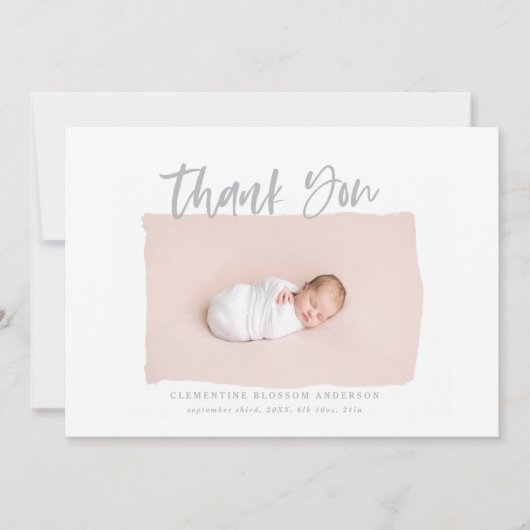 downloadbaar script dank u geboorte aankondiging (Voorkant)