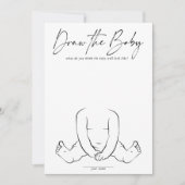 DOWNLOADBAAR Teken de Baby Fun Baby shower Game Kaart (Voorkant)