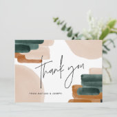 Downloadbaar Terracotta baby shower Dank u Kaart (Staand voorkant)