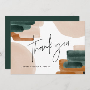 Downloadbaar Terracotta baby shower Dank u Kaart