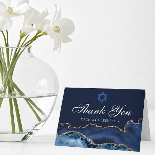 Downloadbare Bat Mitzvah-feest aangepaste bedankka Kaart