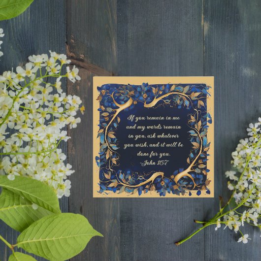 Downloadbare  Bijbelvers Boomtak Feestdagenkaart