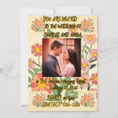 Downloadbare Bloemen Foto Huwelijksuitnodiging Kaart (Voorkant)