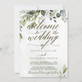 Downloadbare Botanische Kalligrafie Bruiloft Kaart (Voorkant)