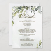 Downloadbare Botanische Kalligrafie Bruiloft Kaart (Achterkant)