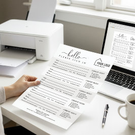 Downloadbare Branded Logo Open House Sign-in Sheet Poster