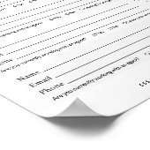 Downloadbare Branded Logo Open House Sign-in Sheet Poster (Hoek)