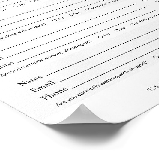 Downloadbare Branded Logo Open House Sign-in Sheet Poster (Hoek)