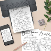 DOWNLOADBARE Bruids Bingo Vrijgezellenfeest Spel Poster