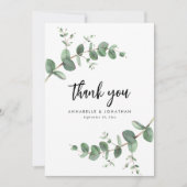 Downloadbare bruiloft Eucalyptus Dank u Kaart (Voorkant)