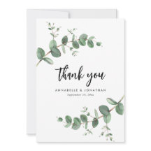 Downloadbare bruiloft Eucalyptus Dank u