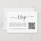 Downloadbare bruiloft RSVP met QR-code Kaart (Voorkant)