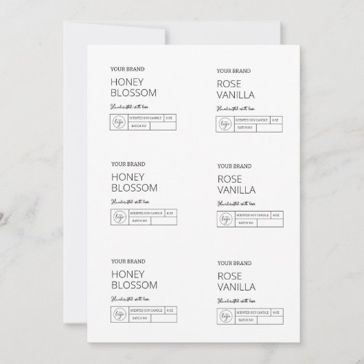 Downloadbare Candle Sjablonen Kaart (Voorkant)
