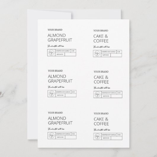 Downloadbare Candle Sjablonen Kaart (Achterkant)